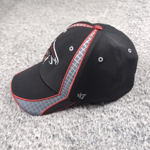 Atlanta Falcons Hat Adult One Size NFL Black Red Gray Adjustable Strapback 47 - Picture 2 of 6